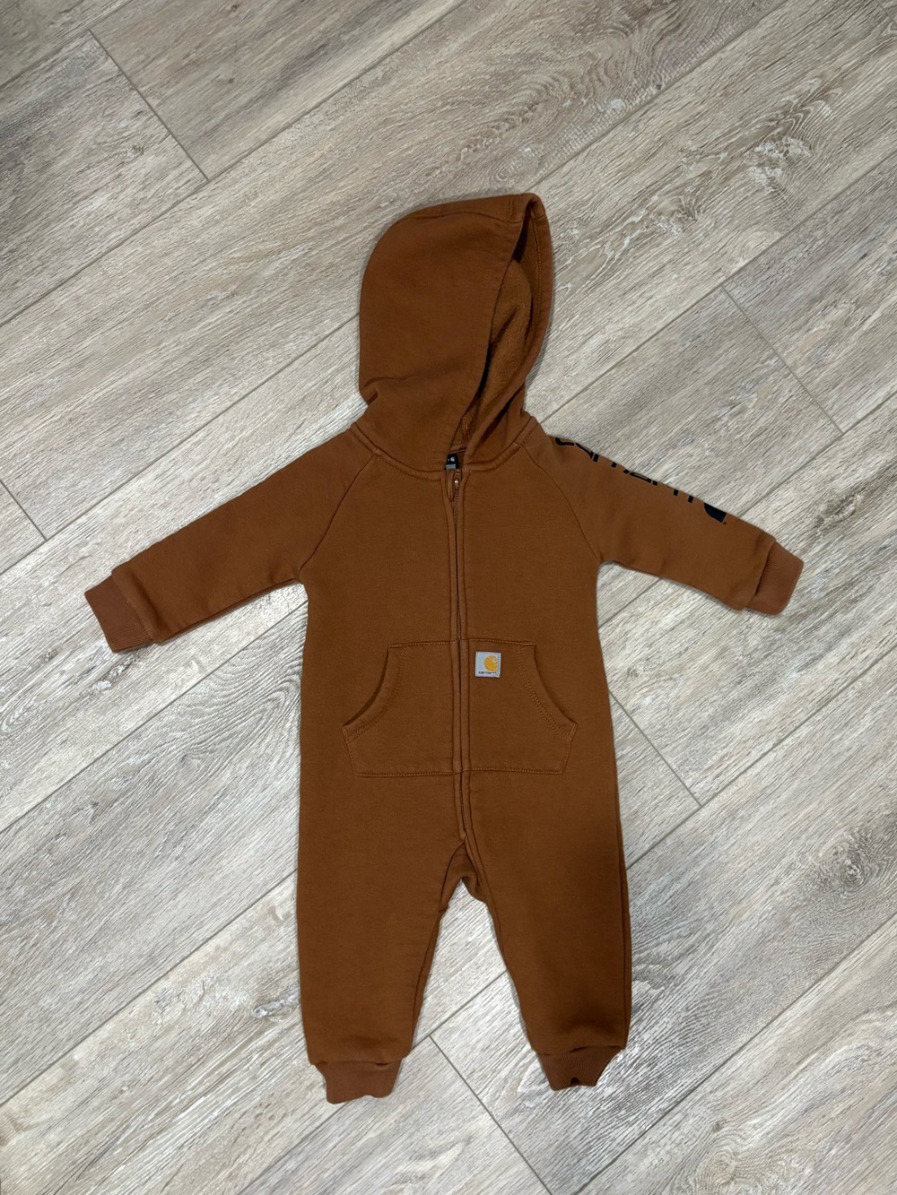 Carhartt | Brown Hooded Zip One-Piece Footless Coverall